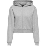 kids ONLY Light Grey Melange Kogsweat L/S Hoodie Zip Swt