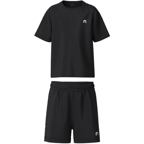 Name It Black Nkndemu Ss Nreg Shorts Set