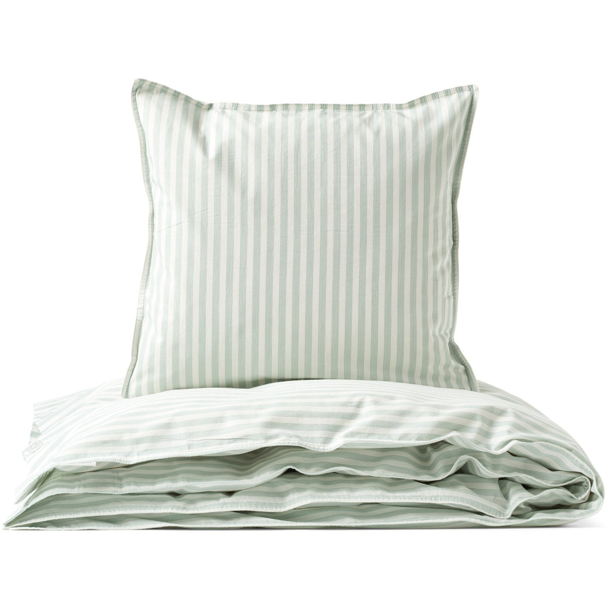 Studio Feder Soft Mint Stripe Bedding Percale