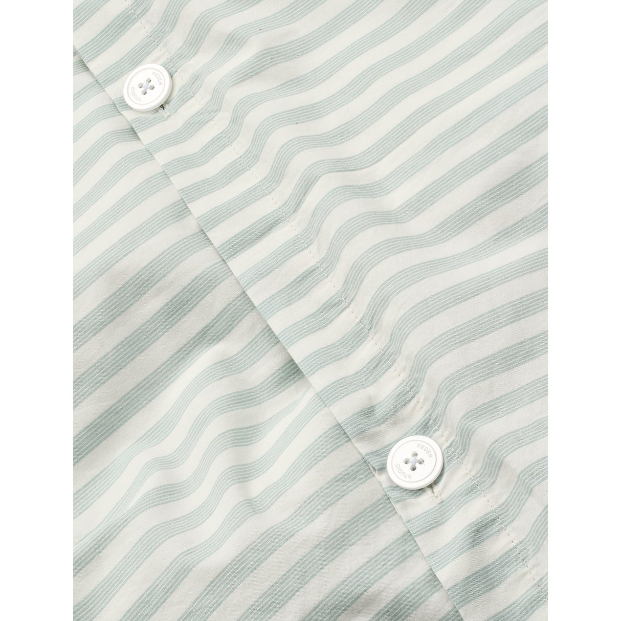 Studio Feder Soft Mint Stripe Bedding Percale