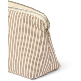 Studio Feder Brown Beach Stripe Celia Mini Toiletry Bag Cotton