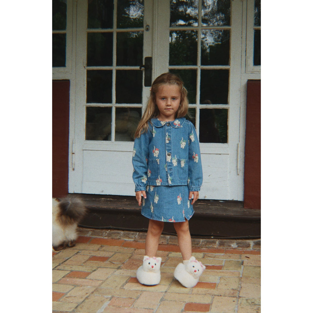 Konges Sløjd Bow Kitty Denim Magot Dress Gots