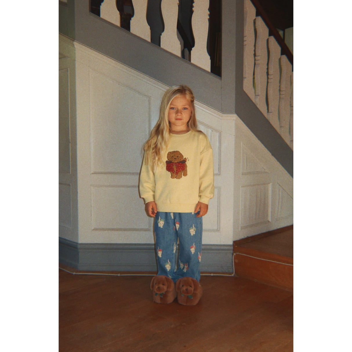 Konges Sløjd Bow Kitty Denim Magot Slit Pants Gots