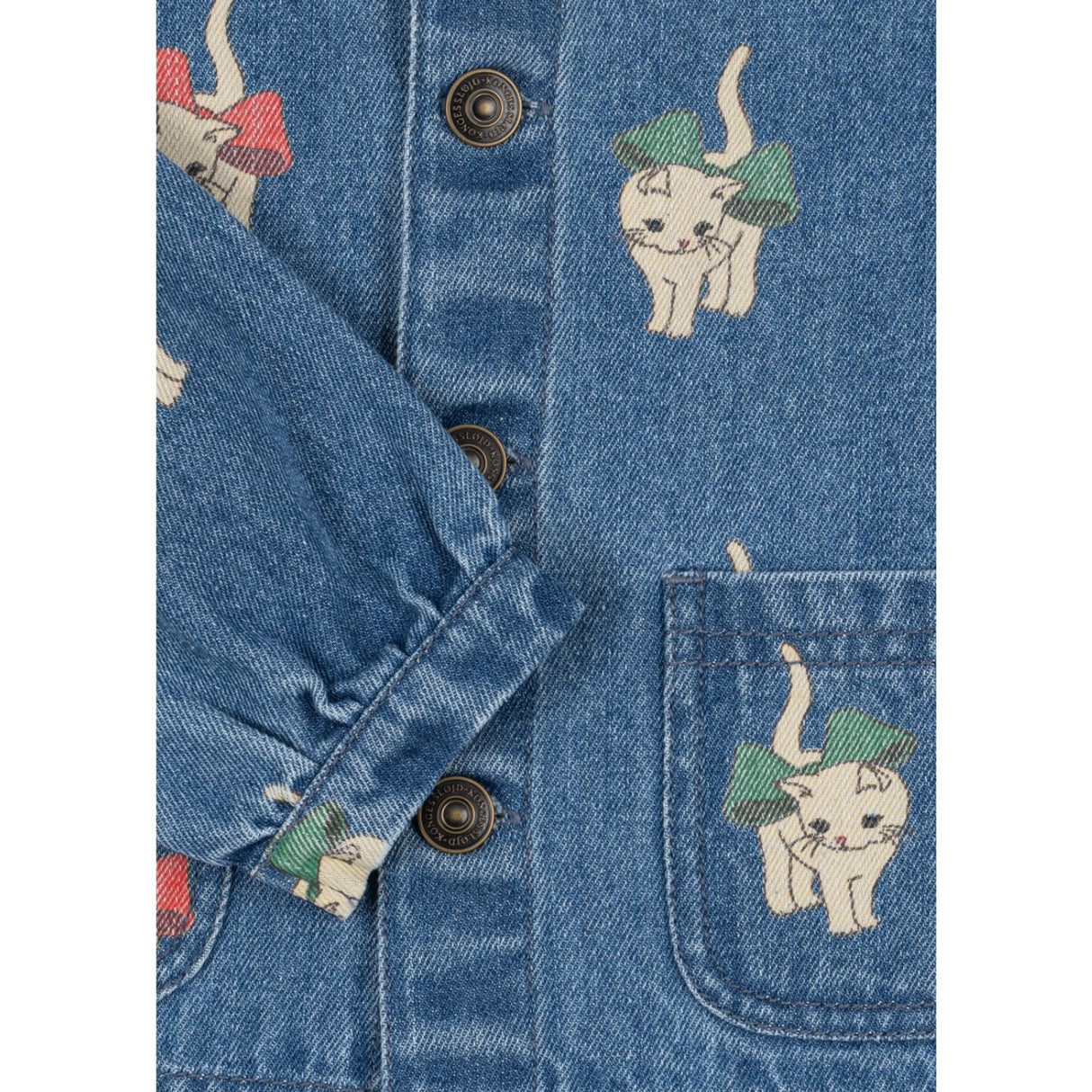 Konges Sløjd Bow Kitty Denim Magot Collar Jacket Gots