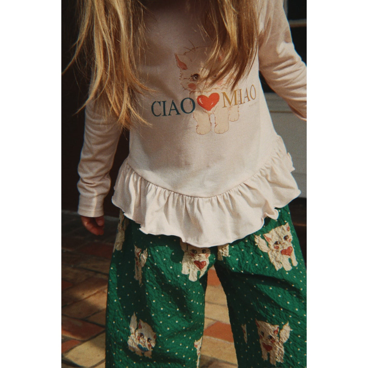 Konges Sløjd Ciao Miao Kitty Frill Tee Gots