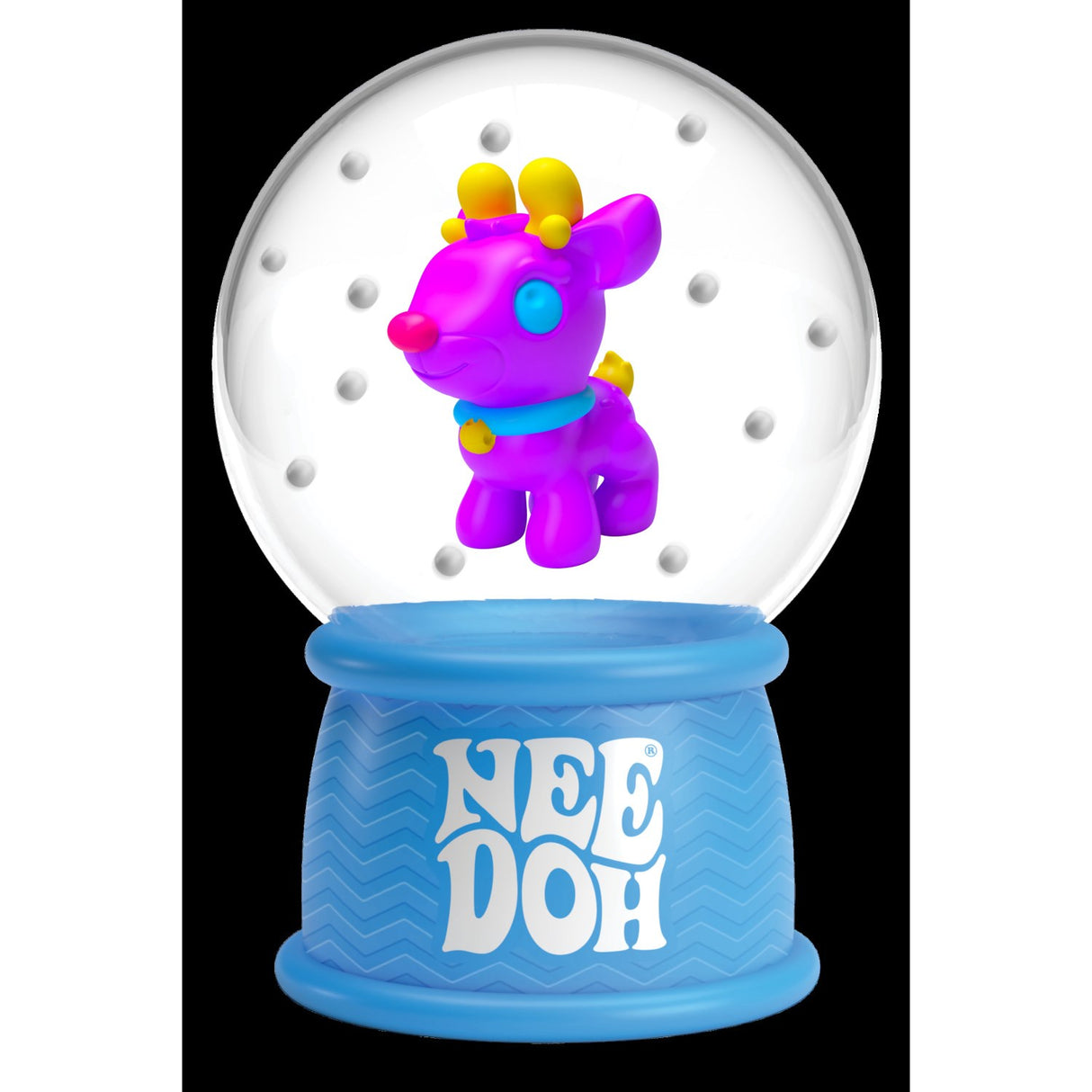 NeeDoh Squish N Flow Snow Globe 3 Asst. CDU