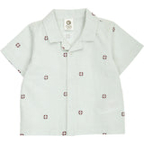 Müsli Tofu/ Ocean/ Mineral Red Seersucker Stripe S/S Shirt Baby