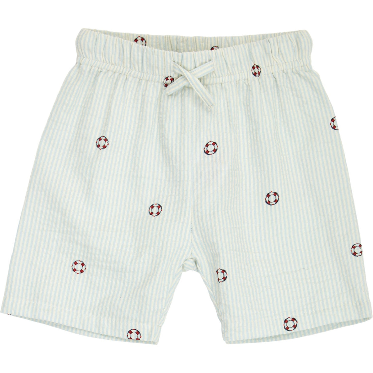 Müsli Tofu/ Ocean/ Mineral Red Seersucker Stripe Shorts Baby