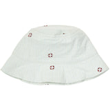 Müsli Tofu/ Ocean/ Mineral Red Seersucker Stripe Bucket Hat Baby