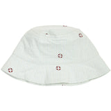 Müsli Tofu/ Ocean/ Mineral Red Seersucker Stripe Bucket Hat Baby