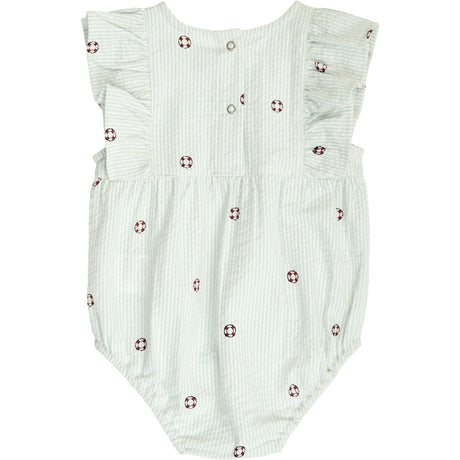 Müsli Tofu/ Ocean/ Mineral Red Seersucker Stripe Frill S/S Body