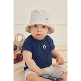 Müsli Tofu/ Ocean/ Mineral Red Seersucker Stripe Bucket Hat Baby