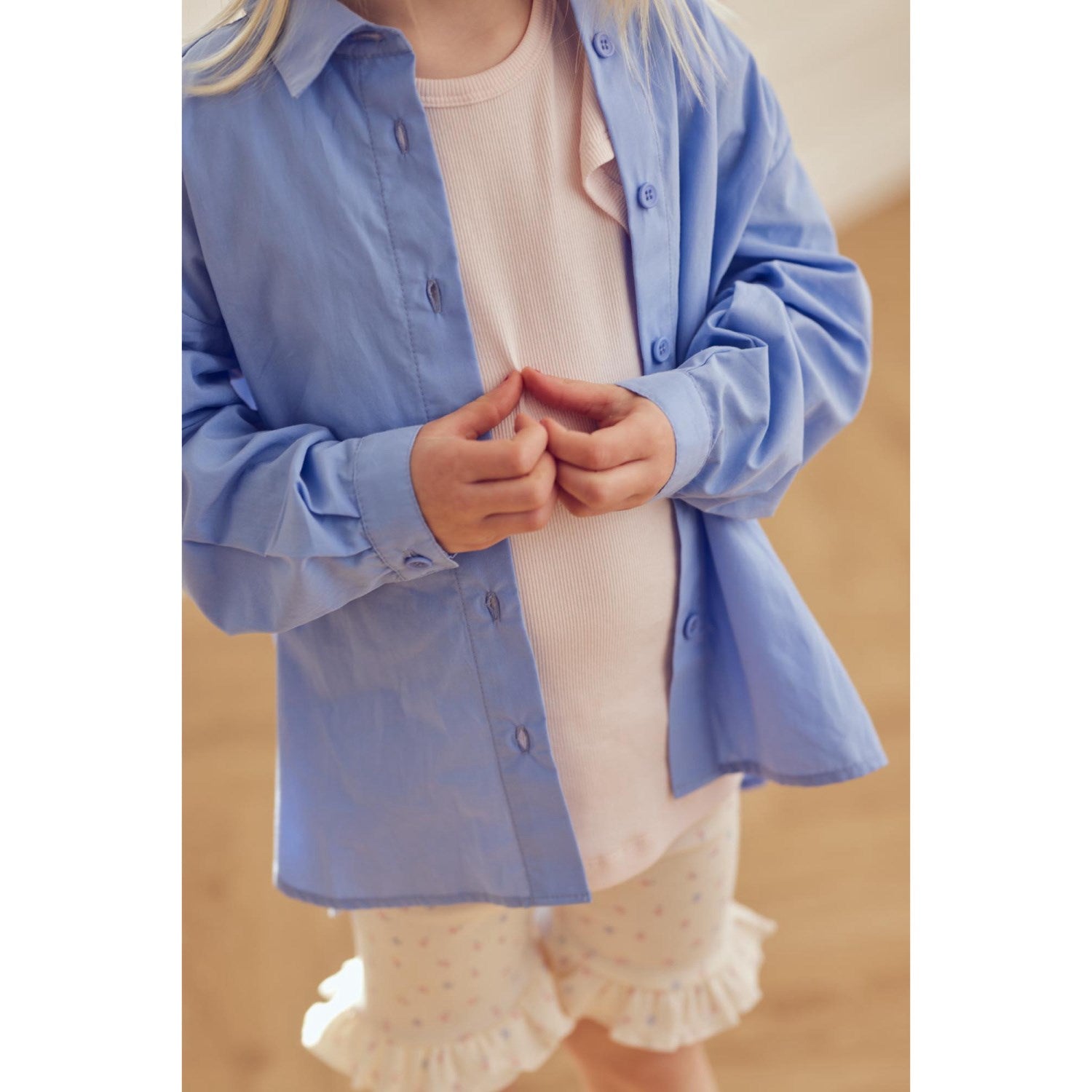 Buy Müsli Tofu/ Nectar/ Shell Blue Spring Frill Shorts | Luksusbaby
