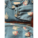 Konges Sløjd Bow Kitty Denim Magot Slit Pants Gots