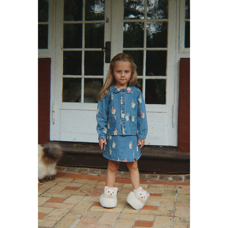 Konges Sløjd Bow Kitty Denim Magot Collar Jacket Gots