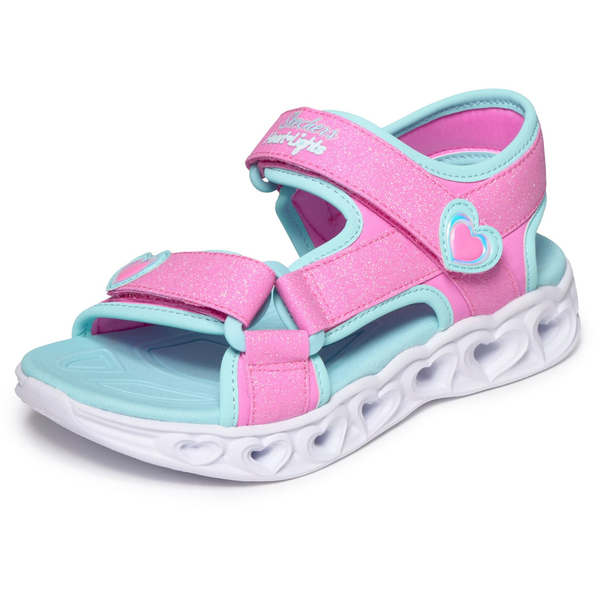 Skechers Pink Heart Lights Sandals