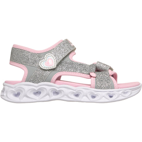 Skechers Silver Heart Lights Sandals