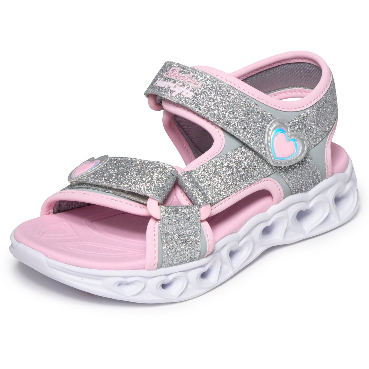 Skechers Silver Heart Lights Sandals