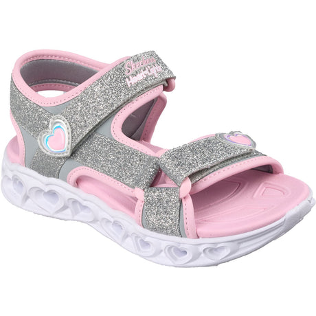 Skechers Silver Heart Lights Sandals