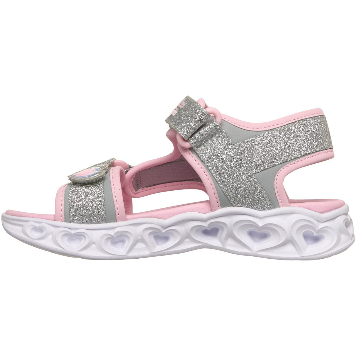 Skechers Silver Heart Lights Sandals