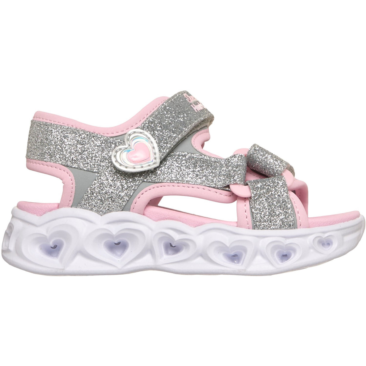 Skechers Silver S Lights\Xae - Heart Lights Sandals