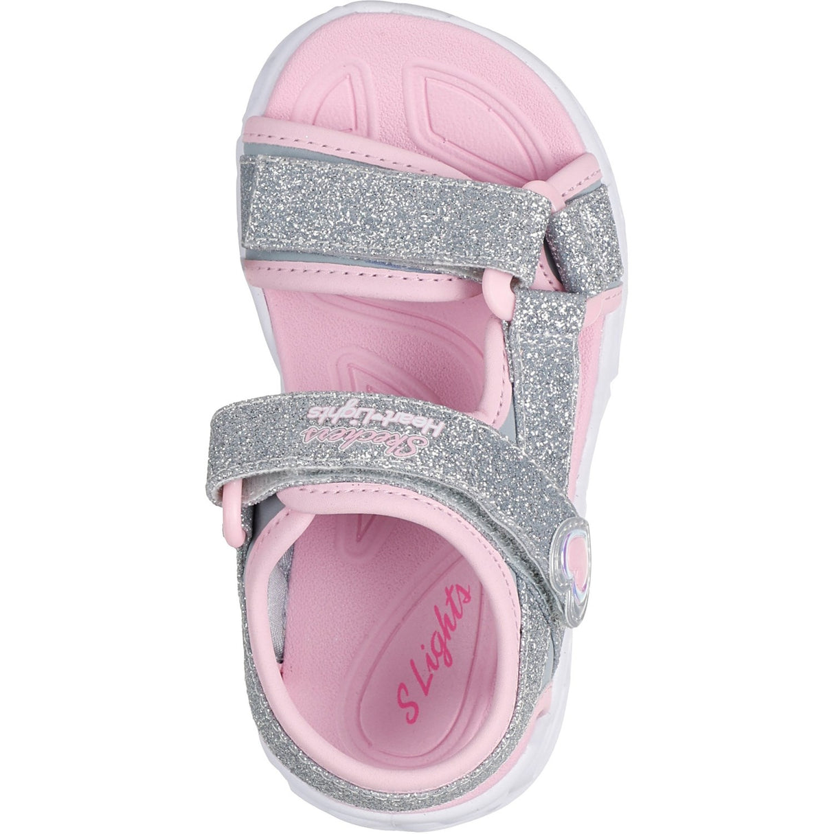Skechers Silver S Lights\Xae - Heart Lights Sandals