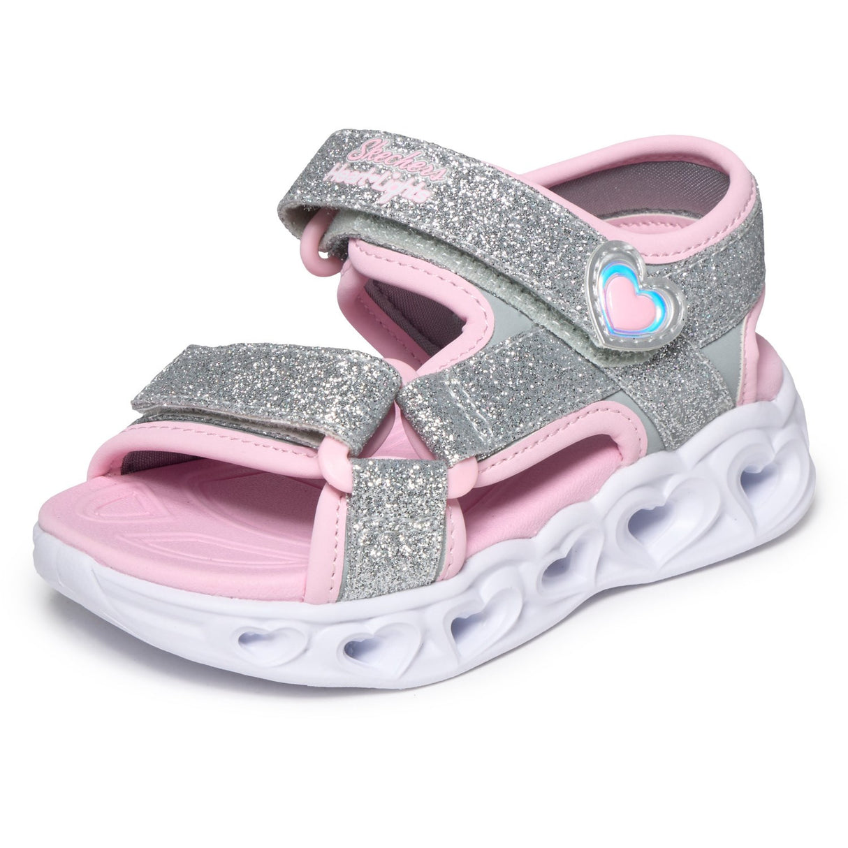 Skechers Silver S Lights\Xae - Heart Lights Sandals