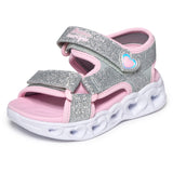 Skechers Silver S Lights\Xae - Heart Lights Sandals