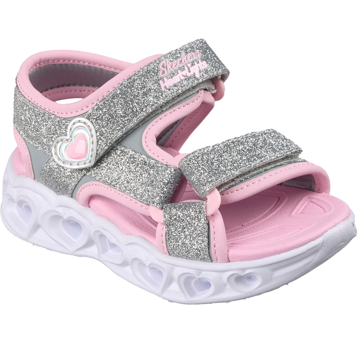 Skechers Silver S Lights\Xae - Heart Lights Sandals