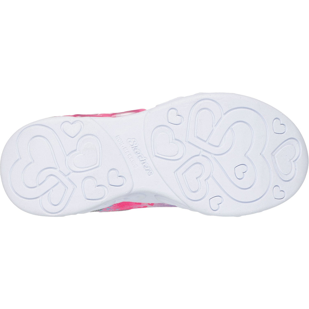 Skechers Silver Infinite Heart Lights - Heart Jewels