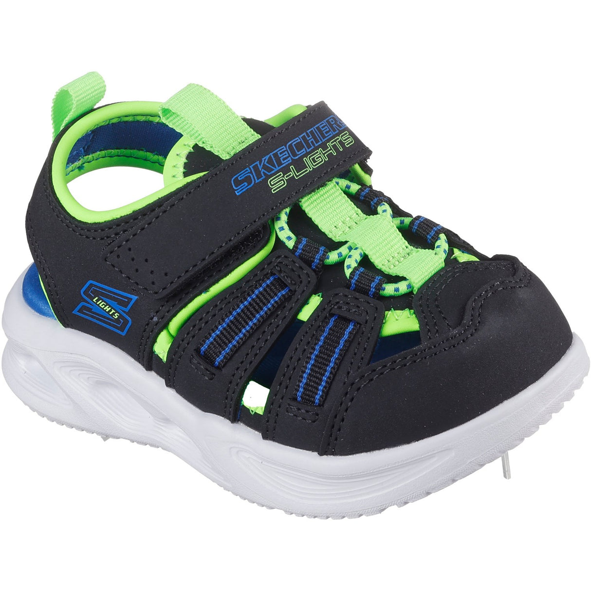 Skechers Black S-Lights: Sola Glow Sandal - Hyper-Coast