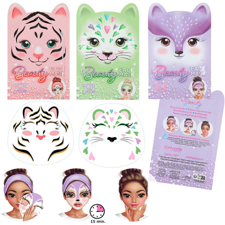 TOPModel Beauty & Me Face Mask Animal Motive Assorted