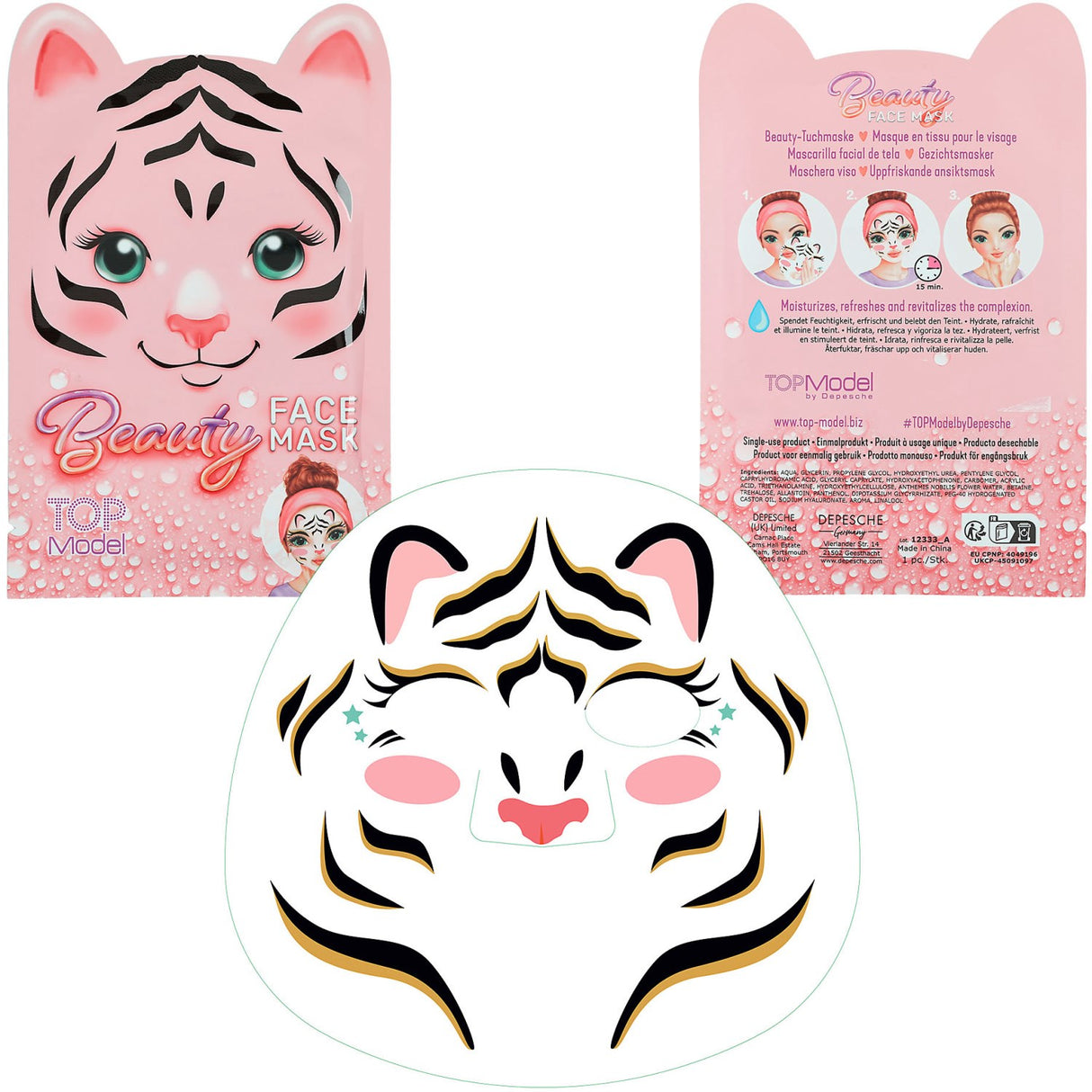 TOPModel Beauty & Me Face Mask Animal Motive Assorted
