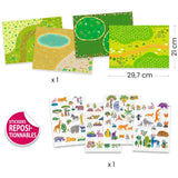 Djeco Creative Standing Stickers, Animal