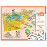 Djeco Creative Standing Stickers, Animal