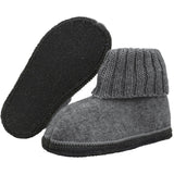 Huttelihut Medium Grey Melange Slippers Wool