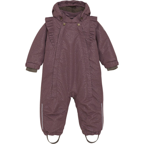 En Fant Rose Taupe Baby Snowsuit W. Frills