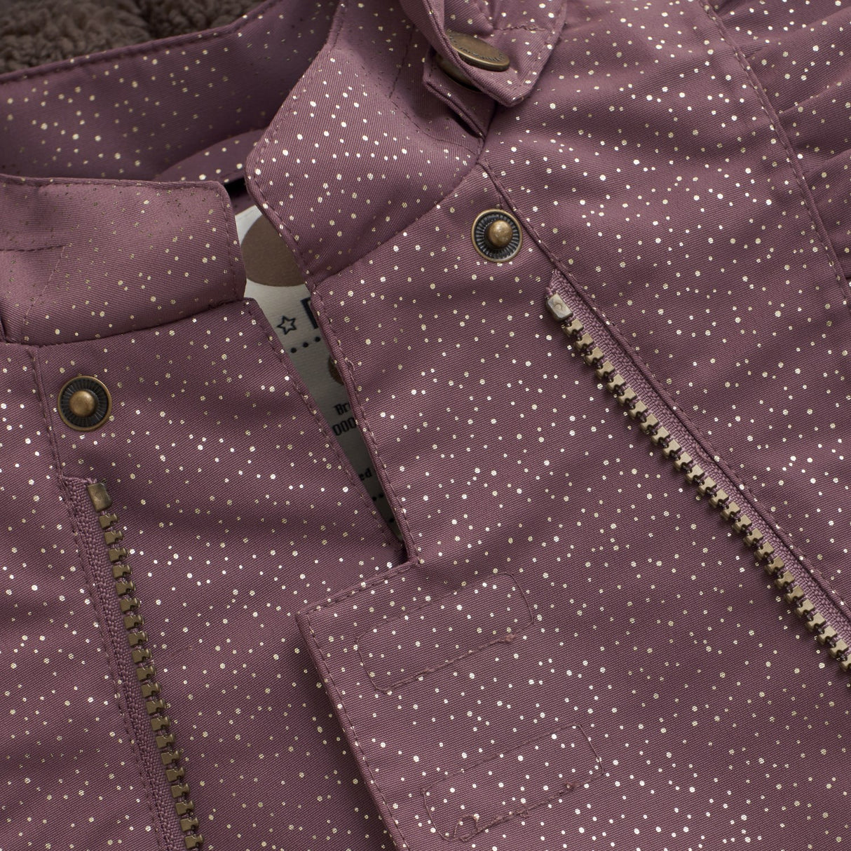 En Fant Rose Taupe Baby Snowsuit W. Frills