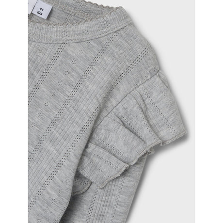 Name It Grey Melange Nmfjulia Ls Slim Top Noos
