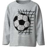 Name It Light Grey Melange Nkmdorak Ls Nreg Top