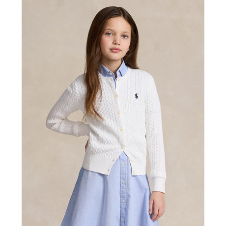 Polo Ralph Lauren Optic White W/ Navy Cardigan