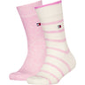 Tommy Hilfiger Pink Th Kids Sock 2P Breton Stripe