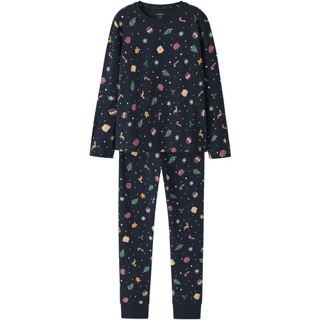 Name It Navy Blazer Xmas AOP Navy Nknvismas Ls Nightset