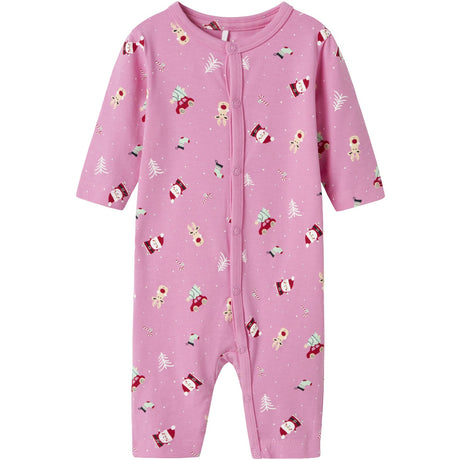 Name It Fuchsia Pink Christmas Elements Vismas Nightsuit