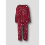 Name It Jester Red Xmas AOP Red Nanvismas Ls Nightset Adult