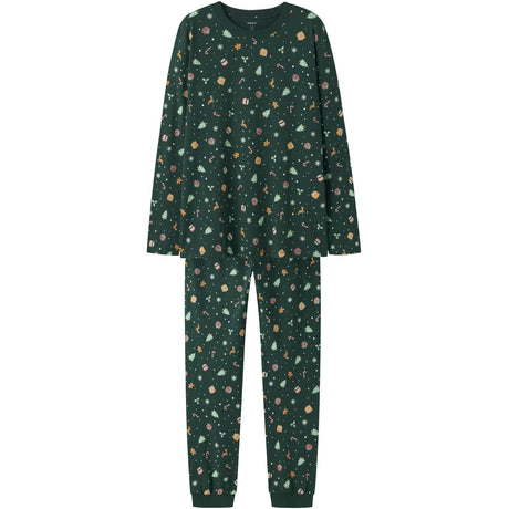 Name It Botanical Garden Xmas AOP Nanvismas Ls Nightset Adult