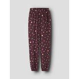 Name It Burgundy Xmas AOP Nanvismas Ls Nightset Adult