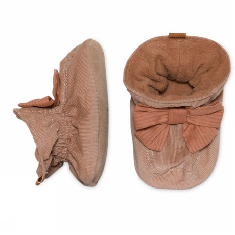 MELTON Tawny Brown Bow Textile Slippers