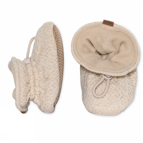 MELTON Ecru Drops Glitter Textile Slippers