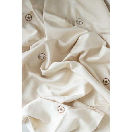 KAS Kopenhagen Cream Soccer Embroidered Bedding